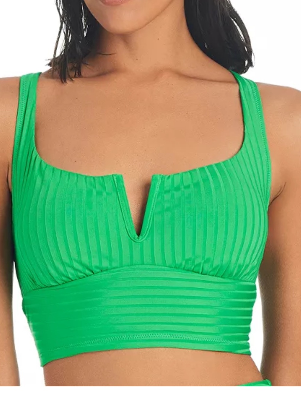 Refresh Ribbed V-Wire Racerback Tankini Top